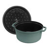 Cast Iron - Round Cocottes, 7 qt, Round, Cocotte, Eucalyptus, small 3